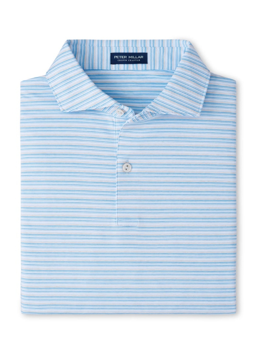 Peter Millar Men's Large Blue Frost Chase Performance Jersey MSRP $118